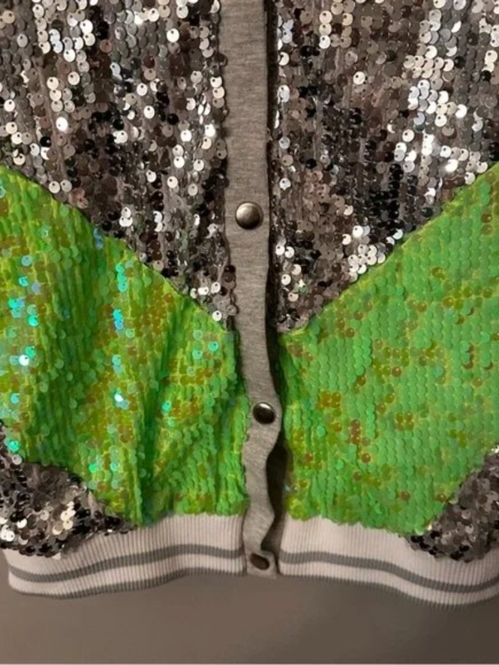 ⭐️ Performer Dancewear Small Weissman White and Silver Sequin Vest - Picture 3 of 8